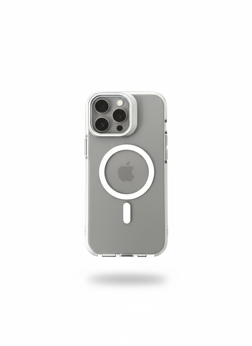 Clear MagSafe Compatible Case for iPhone with Built-in Kickstand