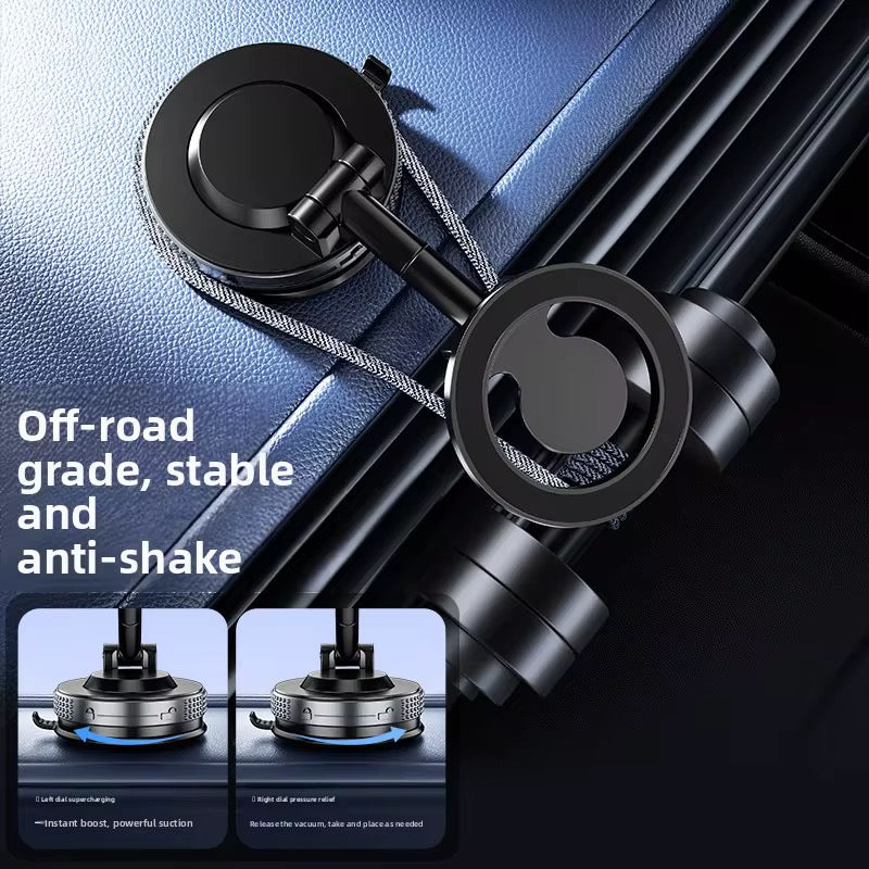 360° Rotation Magnetic Phone Holder – Folding Suction Cup Car Mount
