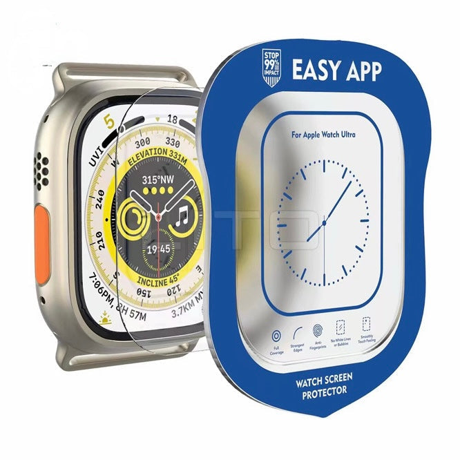Full Glass Screen Protector for Apple Watch Ultra 3/2/1 – Easy App Installation Kit