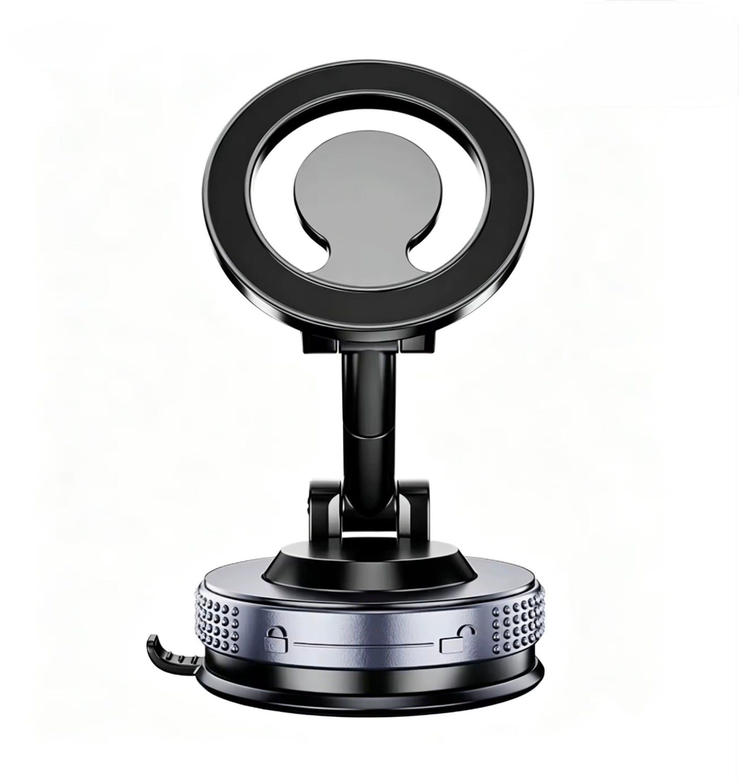 360° Rotation Magnetic Phone Holder – Folding Suction Cup Car Mount